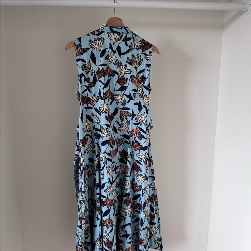 NIC+ZOE Sky Blooms Sleeveless Floral-Print Shirtdress size small - Picture 5 of 5
